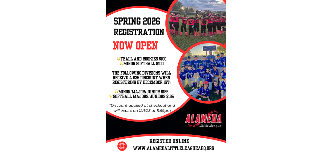 Spring 2026 Registration NOW OPEN! 